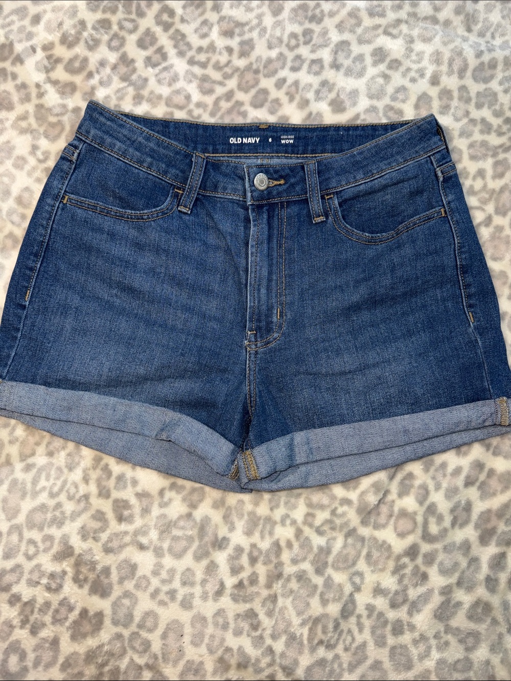 Old Navy Blue Rolled-Hem Denim Shorts